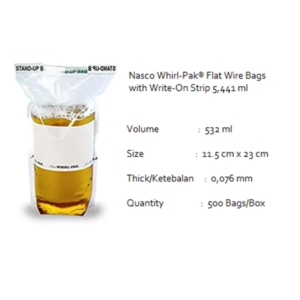 Alat Laborarotium Sterile Sampling Bag Nasco Whirl Pak B01365WA