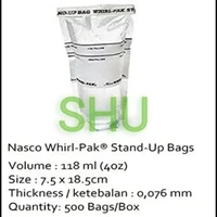 Plastik Sampel Steril. Stand-Up B01364. 118 ml. Merk Nasco Whirl Pak