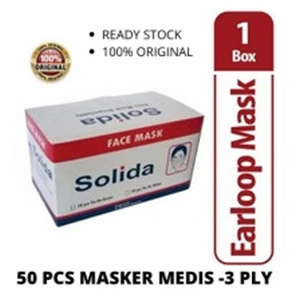 Masker Solida Earloop Hijau 50 Pcs